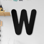 W Harfi - İsim Yazmak İçin Tamamlanabilir Ahşap Harf Duvar Dekoru
