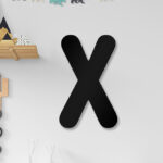 X Harfi - İsim Yazmak İçin Tamamlanabilir Ahşap Harf Duvar Dekoru