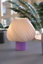 Paris Clarté Fransız Model Modern Dekoratif Abajur Mor