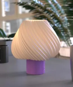 Paris Clarté Fransız Model Modern Dekoratif Abajur Mor