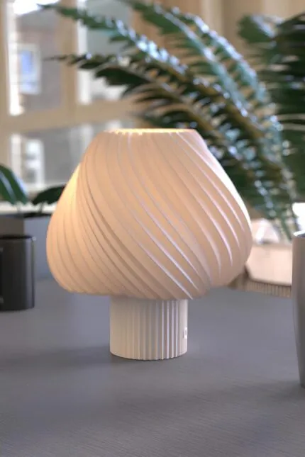 Paris Clarté Fransız Model Modern Dekoratif Abajur Beyaz