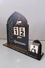 Ahşap MDF Dekoratif Ramazan Takvimi, Ahşap Manuel İmsakiye, Pleksi Detaylı - Görsel 9