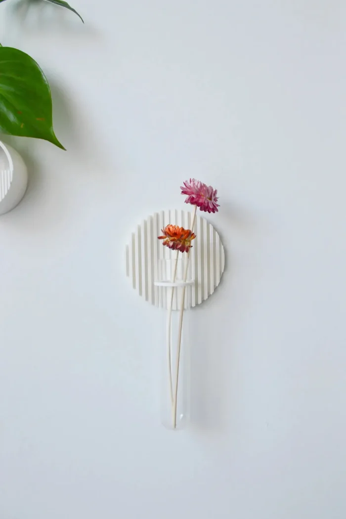 Dekoratif Bohem 3 Adet Duvar Çiçekliği Cam Tüplü - Görsel 2