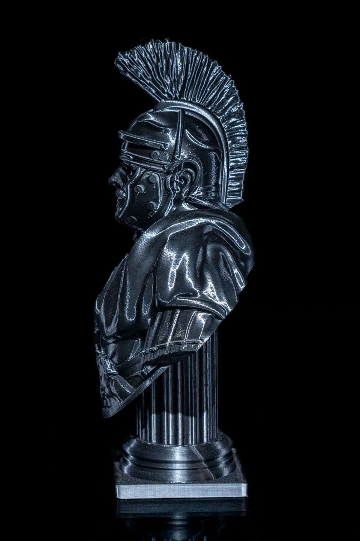 Centurion Büstü, Roma Askeri, Dekoratif Figür & Biblo, Kasklı Modeli  15 cm - Görsel 3