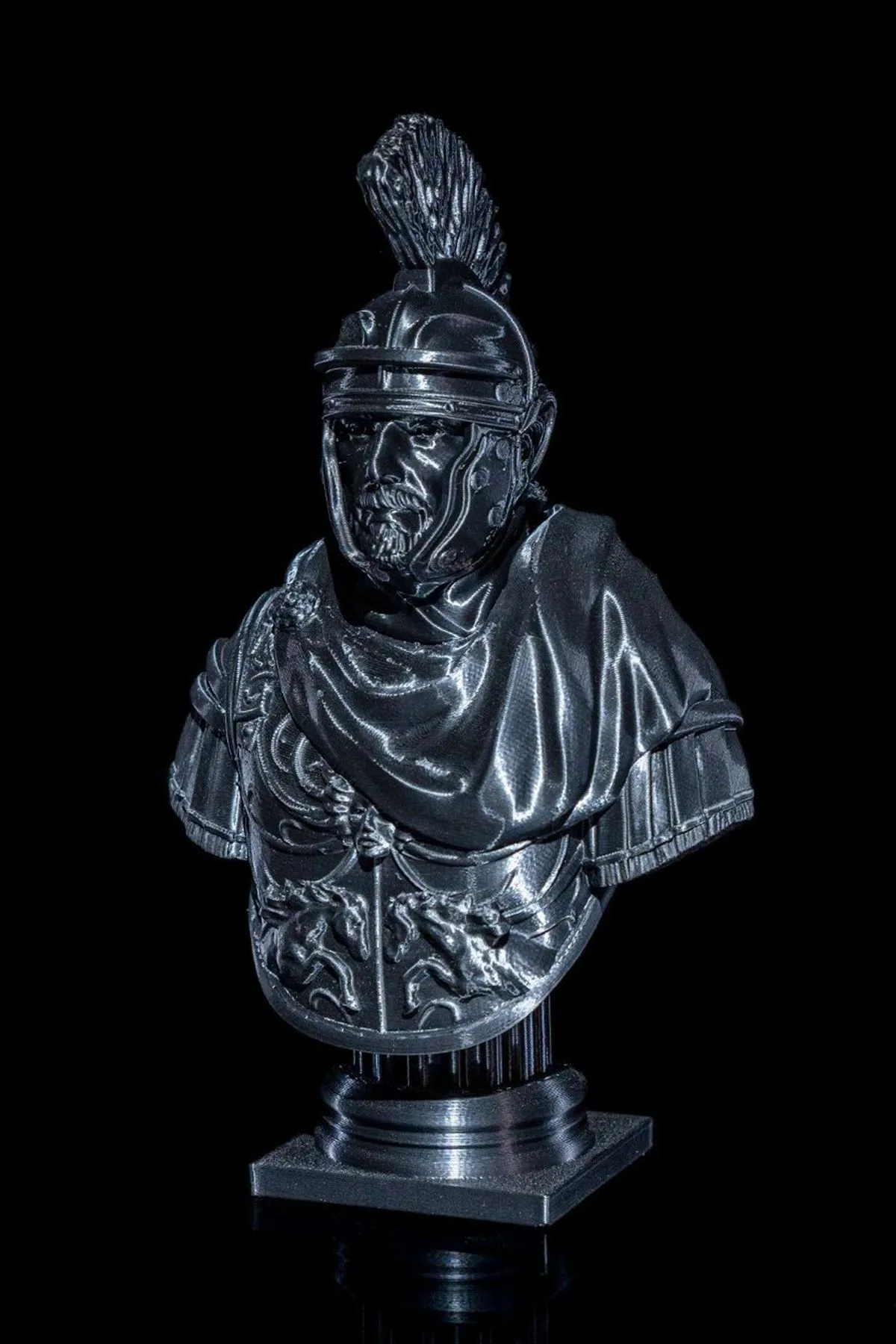 Centurion Büstü, Roma Askeri, Dekoratif Figür & Biblo, Kasklı Modeli  15 cm - Görsel 2