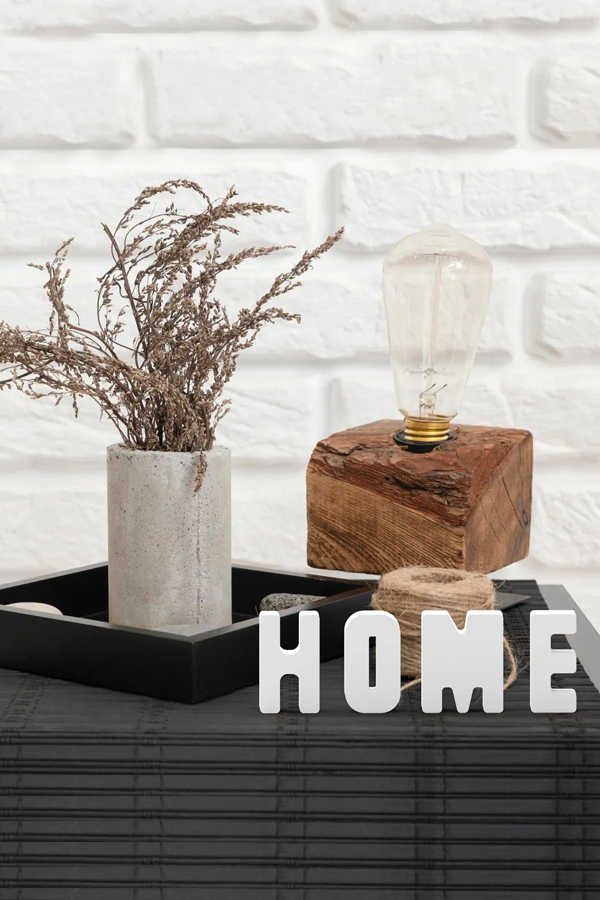 Home Yazısı Ev Dekoratif Obje Biblo 3D Baskı Kaliteli Malzeme