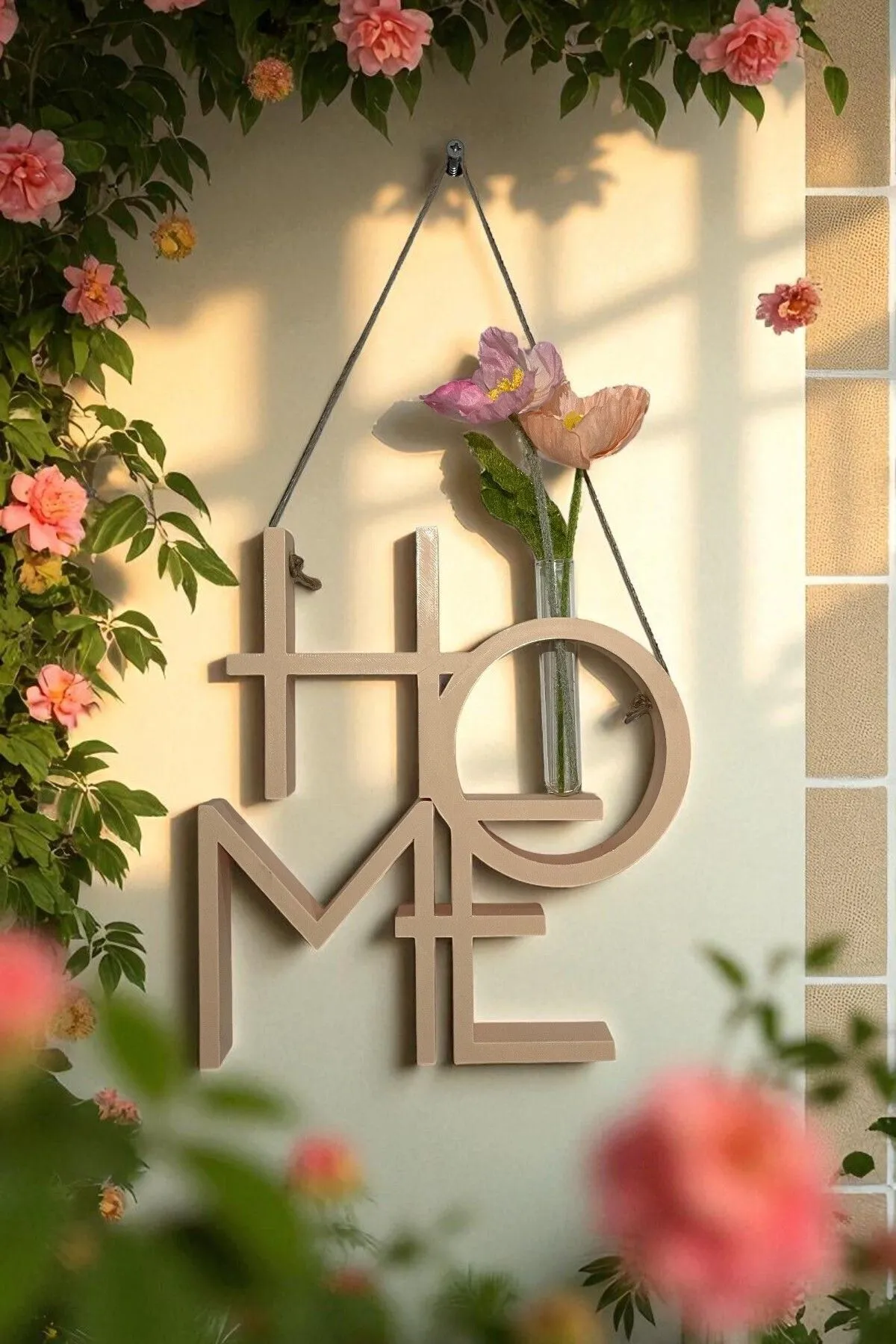 Home Temalı Bohem Duvar Çiçekliği Duvar Dekoru - Görsel 2