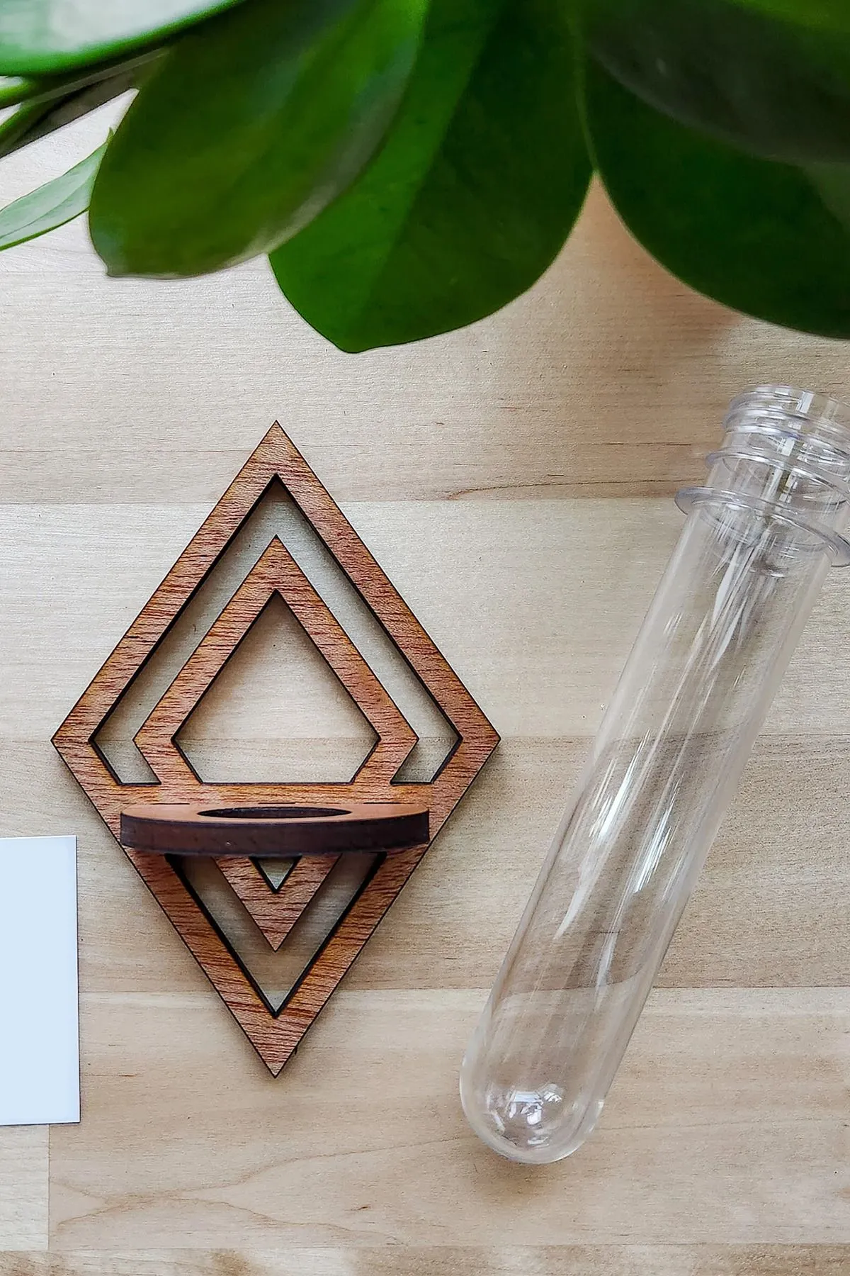 Geometrik Oval Temalı Ahşap Duvar Çiçekliği Tüplü Bohem Duvar Dekorasyonu - Görsel 7