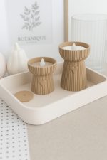 2 adet Tealight Pilli Dekoratif Mumluk, LED Işıklı Mumluk (LED Mumlar Hediye)