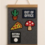 Patch Duvarı Arma Duvar Askısı Patch Organizeri 30x40 CM