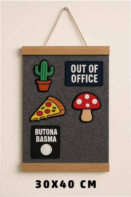 Patch Duvarı Arma Duvar Askısı Patch Organizeri 30x40 CM