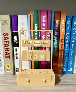 Bu Yıl Okuduğum Kitaplar Yazılı Mini Kitaplık Üstü Kitap Sayacı