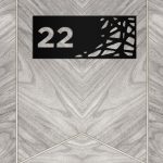 Dekoratif Daire Kapı Numarası Motifli, No: 22 Daire Numarası Apartman Dekoratif Kapı Süsü