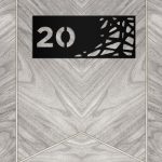 Dekoratif Daire Kapı Numarası Motifli, No: 20 Daire Numarası Apartman Dekoratif Kapı Süsü
