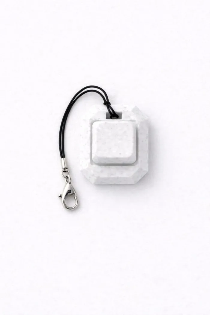 Keycap Mekanik Tekli Tuş Takımı Klavye Anahtarlık Beyaz Granit Desenli (Blue Switch Mekanizma)