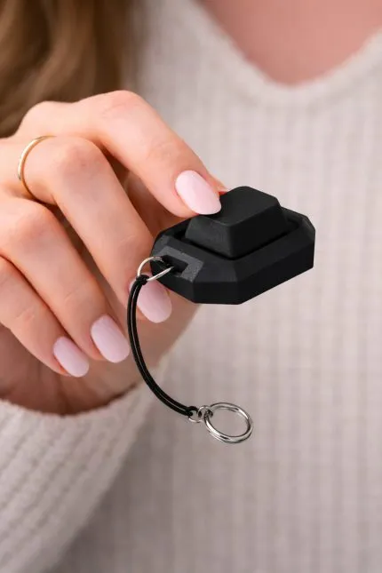 Keycap Mekanik Tekli Tuş Takımı Klavye Anahtarlık Siyah (Blue Switch Mekanizma)