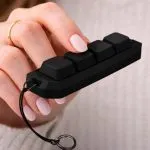 Keycap Mekanik 4'lü Tuş Takımı Klavye Anahtarlık Siyah (Blue Switch Mekanizma)