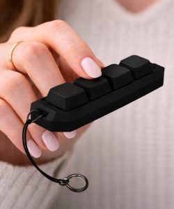Keycap Mekanik 4'lü Tuş Takımı Klavye Anahtarlık Siyah (Blue Switch Mekanizma)