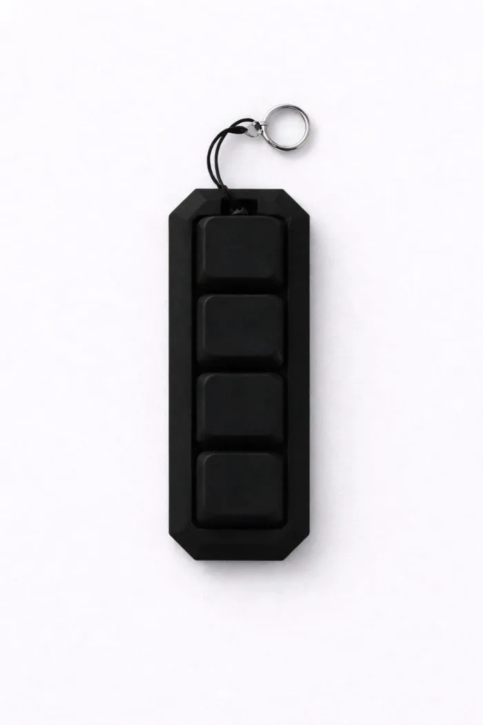 Keycap Mekanik 4'lü Tuş Takımı Klavye Anahtarlık Siyah (Blue Switch Mekanizma)