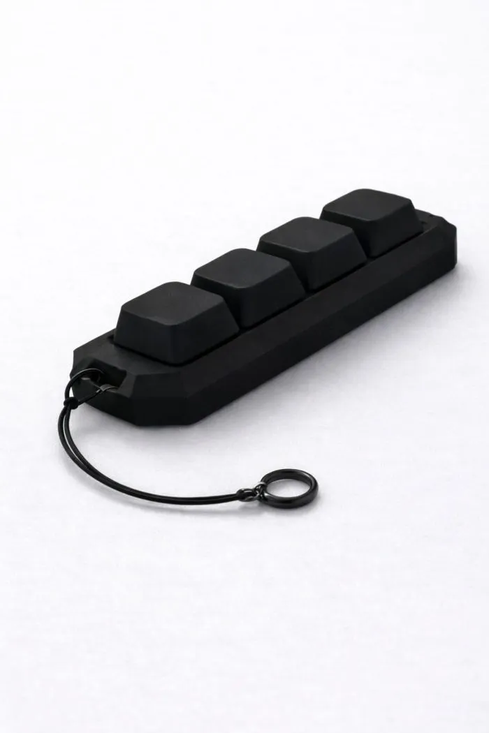 Keycap Mekanik 4'lü Tuş Takımı Klavye Anahtarlık Siyah (Blue Switch Mekanizma)
