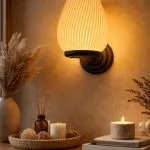Minimalist Duvar Montajlı Tealight Tutucu Abajur Tealight LED Işıklı Mumluk, Mini Abajur