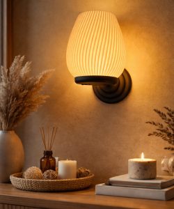 Ana Sayfa 58 Minimalist Duvar Montajlı Tealight Tutucu Abajur Tealight LED Işıklı Mumluk, Mini Abajur