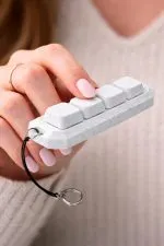 Keycap Mekanik 4'lü Tuş Takımı Klavye Anahtarlık Granit Desenli (Blue Switch Mekanizma)