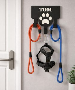İsme Özel Kedi/Köpek tasma Tutucu Askılık Duvar Askılığı Dekoratif Askı Antre Askılık Düzenleyici