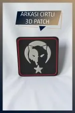 Bozkurt Ay Yıldız Temalı Yeni Nesil 3d Baskı Arkası Cırtlı Patch/peç/arma