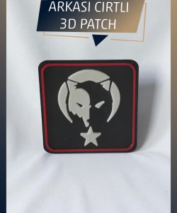 Bozkurt Ay Yıldız Temalı Yeni Nesil 3d Baskı Arkası Cırtlı Patch/peç/arma