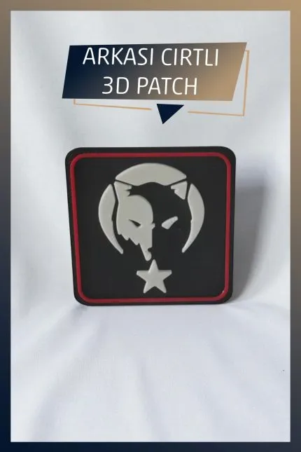 Bozkurt Ay Yıldız Temalı Yeni Nesil 3d Baskı Arkası Cırtlı Patch/peç/arma