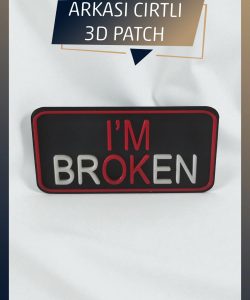 I'M OK Temalı Yeni Nesil 3d Baskı Arkası Cırtlı Patch/peç/arma