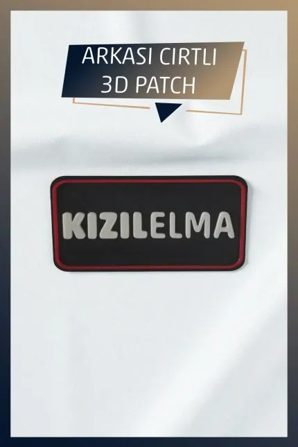 KIZILELMA Temalı Yeni Nesil 3d Baskı Arkası Cırtlı Patch/peç/arma