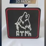 Türk ve Kurt Temalı Yeni Nesil 3d Baskı Arkası Cırtlı Patch/peç/arma