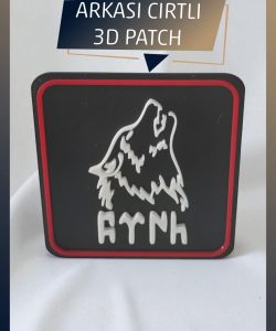 Türk ve Kurt Temalı Yeni Nesil 3d Baskı Arkası Cırtlı Patch/peç/arma