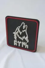 Türk ve Kurt Temalı Yeni Nesil 3d Baskı Arkası Cırtlı Patch/peç/arma