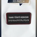 Tanrı Türk'ü Korusun Temalı Yeni Nesil 3d Baskı Arkası Cırtlı Patch/peç/arma