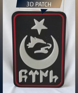 Bozkurt, Ay Yıldız Temalı Yeni Nesil 3d Baskı Arkası Cırtlı Patch/peç/arma