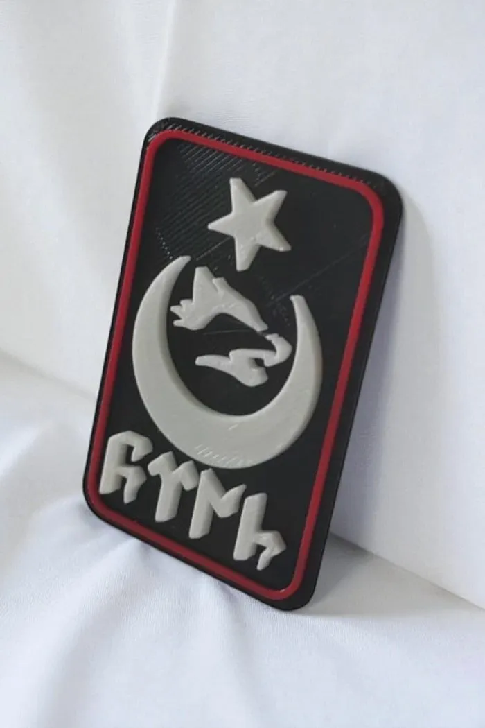 Bozkurt, Ay Yıldız Temalı Yeni Nesil 3d Baskı Arkası Cırtlı Patch/peç/arma