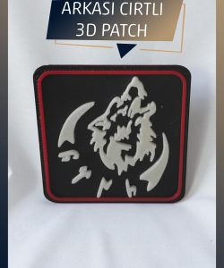 Bozkurt ve Türk Temalı Yeni Nesil 3d Baskı Arkası Cırtlı Patch/peç/arma