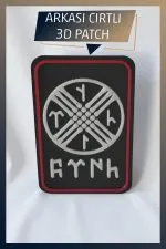 Türk ve Tengrici Temalı Yeni Nesil 3d Baskı Arkası Cırtlı Patch/peç/arma
