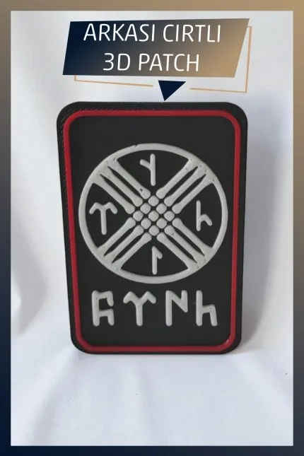 Türk ve Tengrici Temalı Yeni Nesil 3d Baskı Arkası Cırtlı Patch/peç/arma