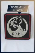 Türk yazılı Bozkurt Temalı Yeni Nesil 3d Baskı Arkası Cırtlı Patch/peç/arma
