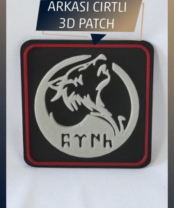 Türk yazılı Bozkurt Temalı Yeni Nesil 3d Baskı Arkası Cırtlı Patch/peç/arma