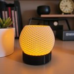 Minimal 1 adet Tealight Pilli Örgü Dokulu Lamba, LED Işıklı Mumluk, Mini Abajur