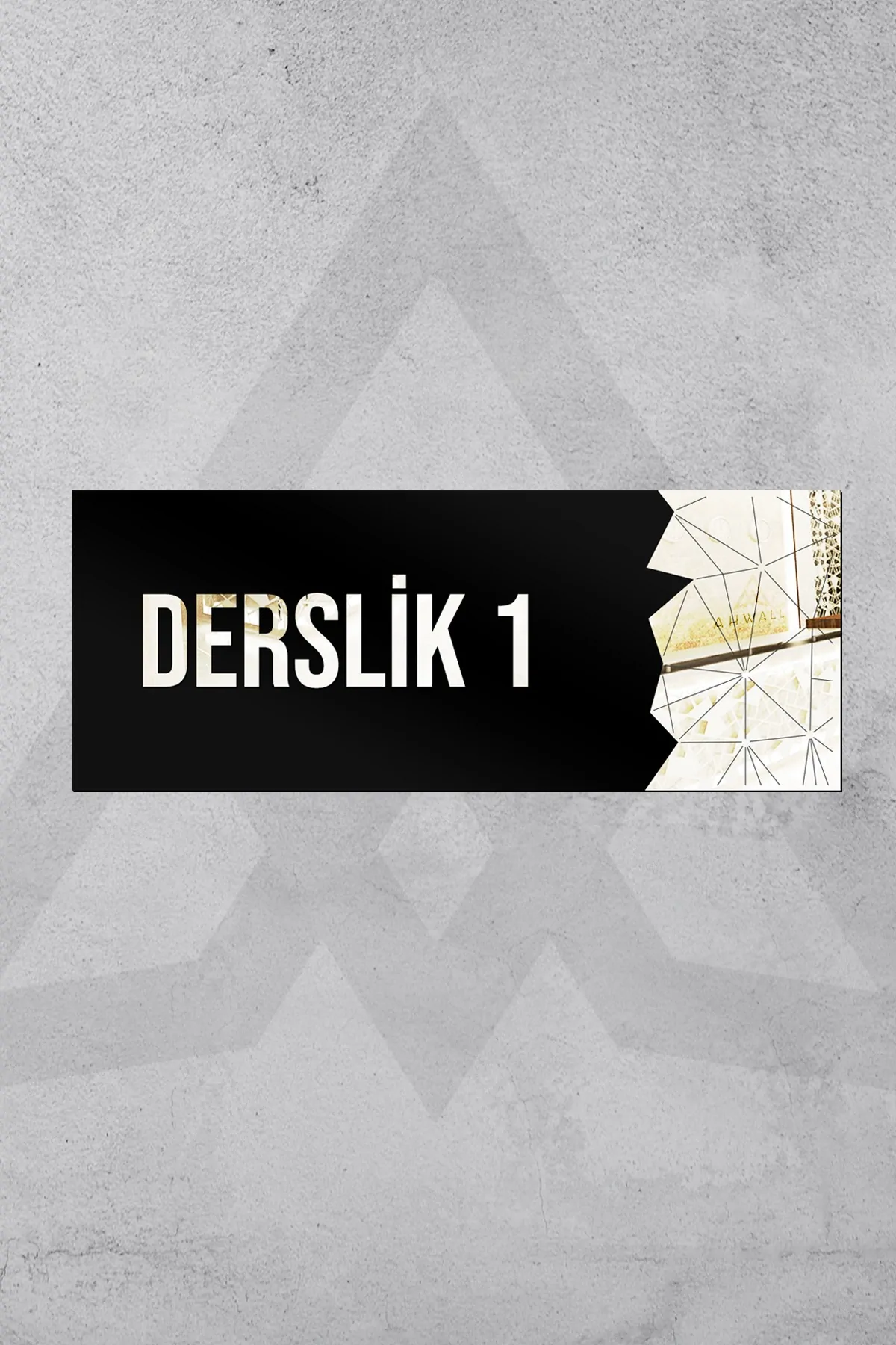 Dekoratif Aynalı Kapı İsimliği Pleksi Derslik 1 Tabelası, Gümüş