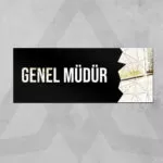 Dekoratif Aynalı Kapı İsimliği Pleksi Genel Müdür Tabelası, Gümüş